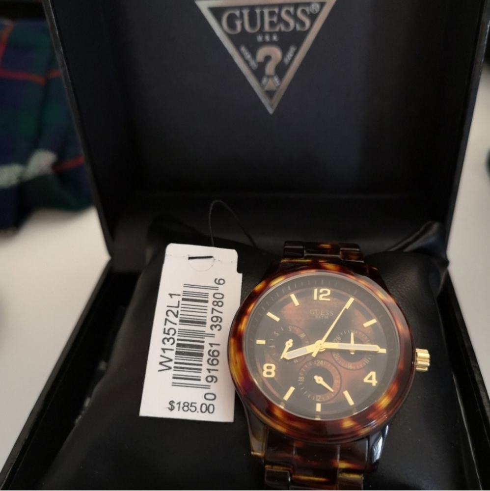 Guess tortoise shell watch
